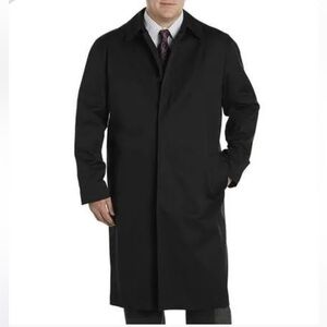 Jean-Paul Germain Men's Black Lined Trench/Overcoat. NWT. 42R